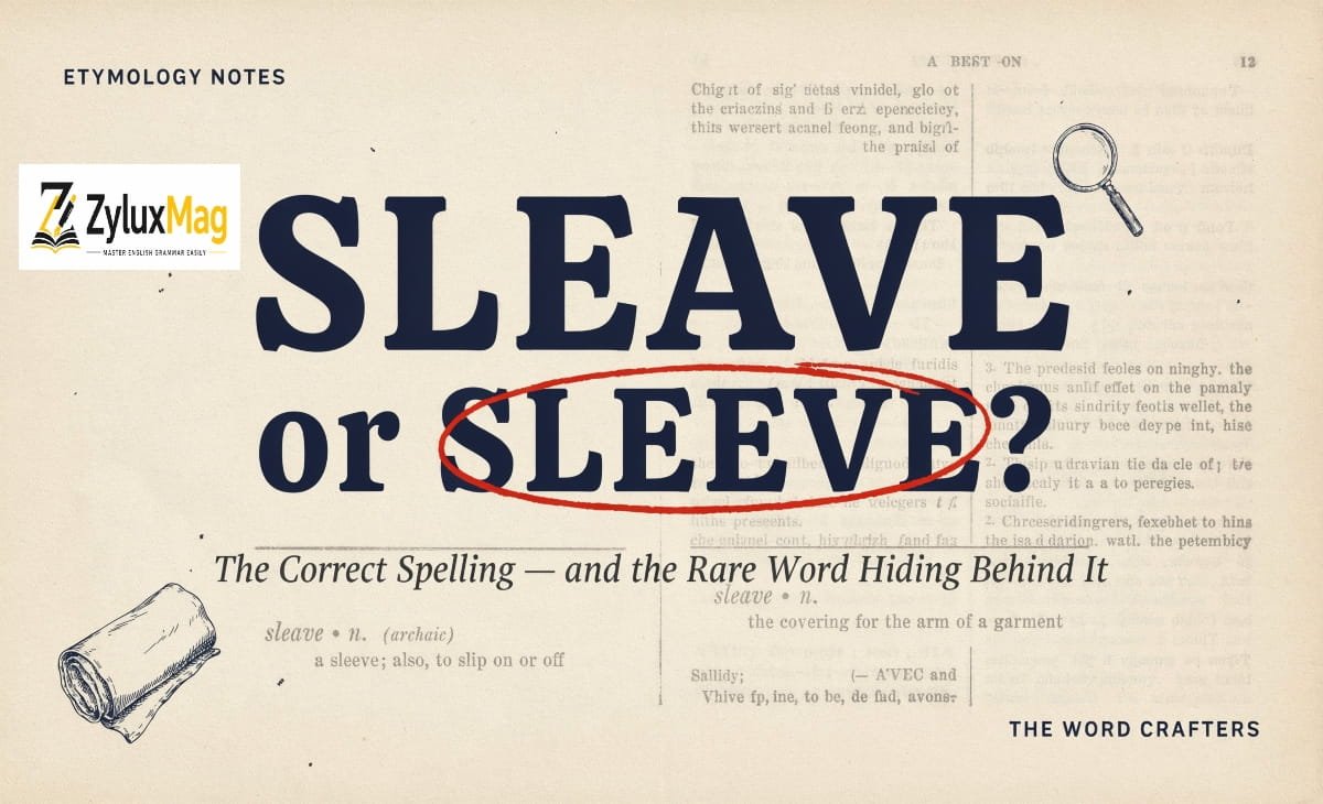 Sleave or Sleeve? The Correct Spelling (and the Rare Word Hiding Behind It)