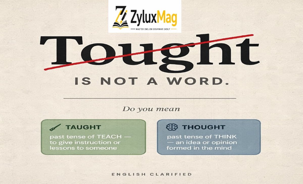 Tought Is Not a Word: Do You Mean “Taught” or “Thought”?