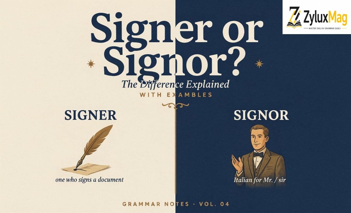Signer or Signor? The Difference Explained (With Examples)