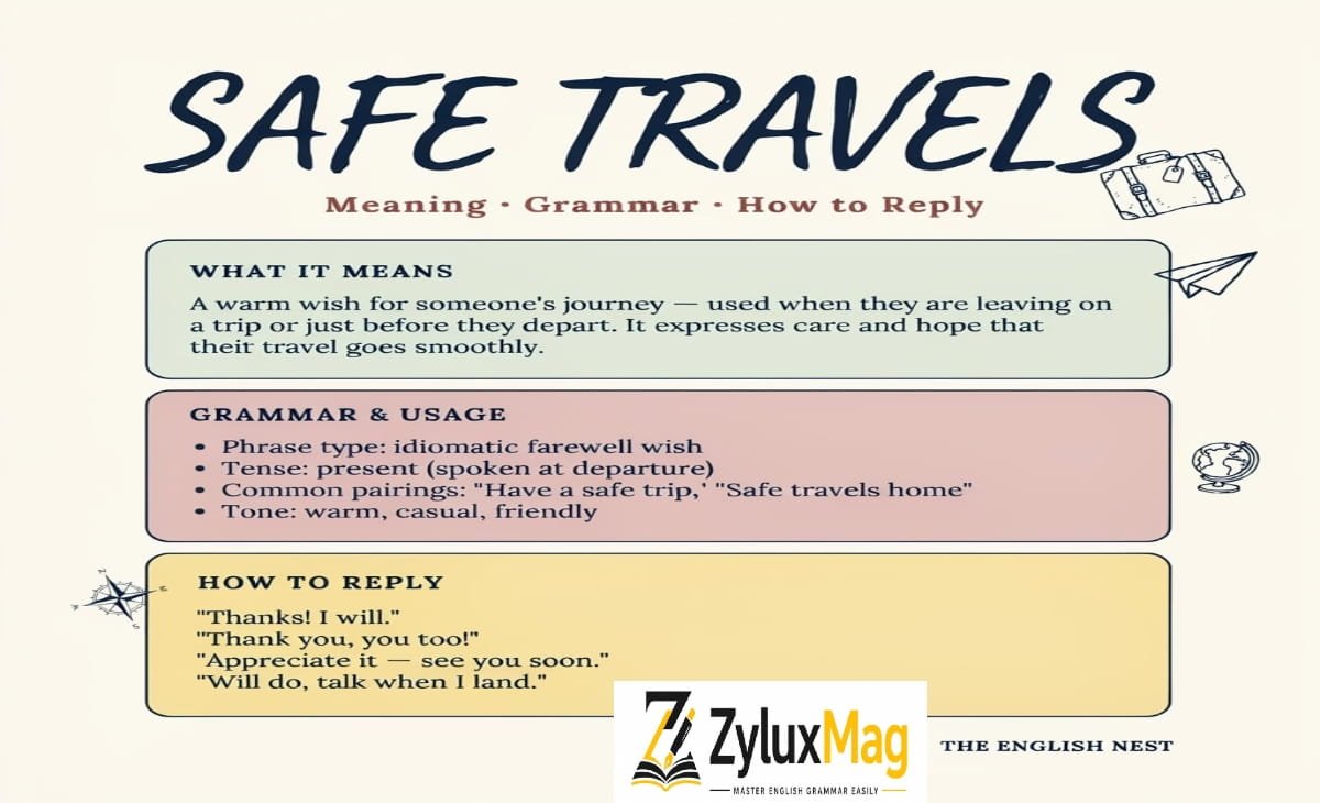 Safe Travels Meaning: Grammar, Usage & How to Reply