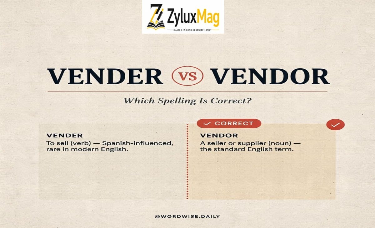 Vender vs Vendor: Which Spelling Is Correct?