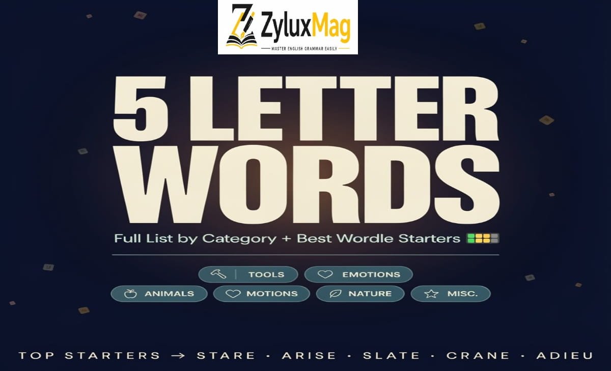 5 Letter Words: Full List by Category + Best Wordle Starters